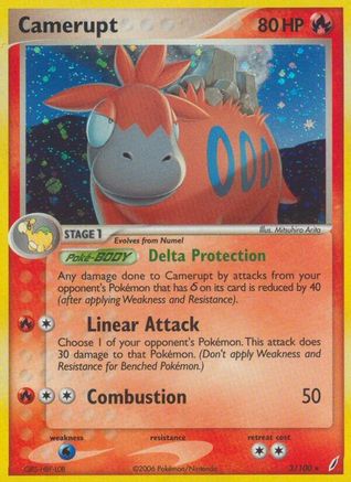 Camerupt 003 - Reverse Holofoil Crystal Guardians - Holo Rare