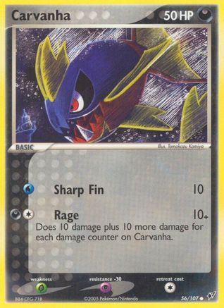 Carvanha 056 - Reverse Holofoil Deoxys - Common