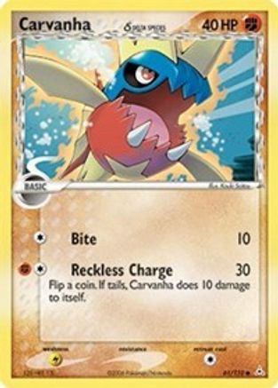 Carvanha (Delta Species) 061 - Reverse Holofoil Holon Phantoms - Common
