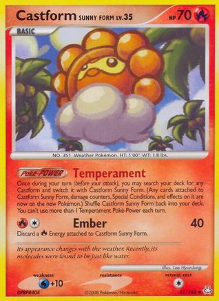 Castform Sunny Form - Reverse Holofoil Legends Awakened - Uncommon