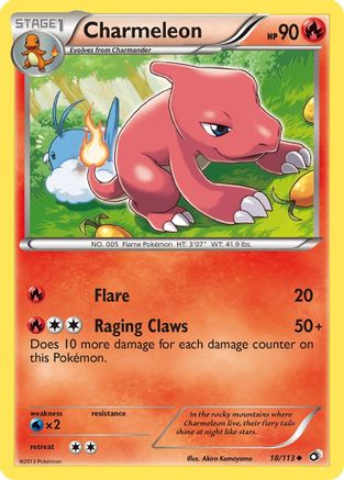 Charmeleon 018 - Reverse Holofoil Legendary Treasures - Uncommon