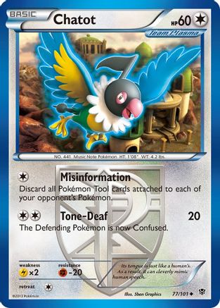 Chatot (Team Plasma) - Reverse Holofoil Plasma Blast - Uncommon
