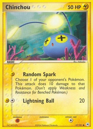 Chinchou - 57/101/101 - Reverse Holofoil Hidden Legends - Common