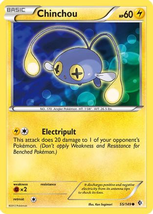 Chinchou - Reverse Holofoil Boundaries Crossed - Common
