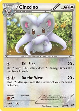 Cinccino Black and White - Rare