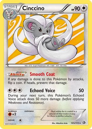 Cinccino 105/113 - Holofoil Legendary Treasures - Holo Rare