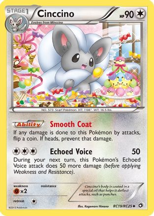 Cinccino RC19 - Holofoil Legendary Treasures Radiant Collection - Uncommon