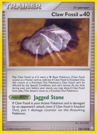 Claw Fossil - Reverse Holofoil Legends Awakened - Common