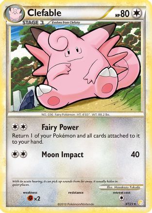 Clefable 003 - Reverse Holofoil HeartGold SoulSilver - Holo Rare