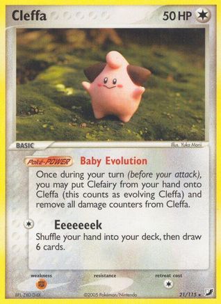 Cleffa - Reverse Holofoil Unseen Forces - Rare