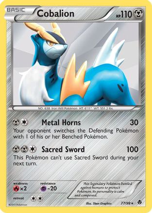 Cobalion - Holofoil Emerging Powers - Holo Rare
