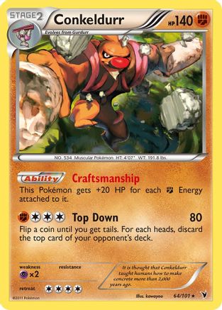 Conkeldurr (64) - Reverse Holofoil Noble Victories - Holo Rare