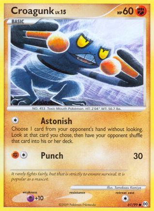 Croagunk 061 - Reverse Holofoil Arceus - Common