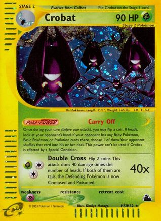 Crobat (H5) - Holofoil Skyridge - Holo Rare