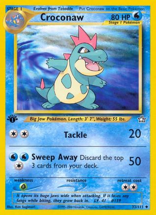 Croconaw (32) (32) 032 - 1st Edition Neo Genesis - Uncommon