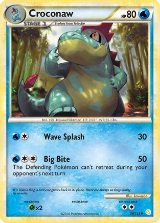 Croconaw 038 HeartGold SoulSilver - Uncommon