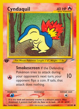 Cyndaquil 061 - 1st Edition Neo Destiny - Common
