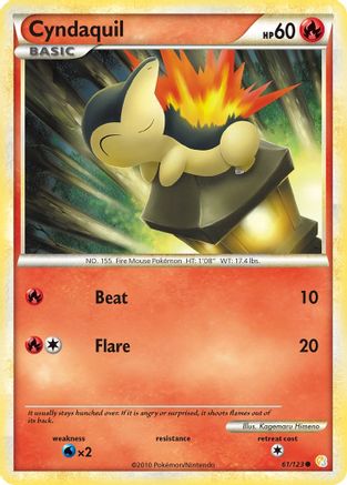 Cyndaquil 061 - Reverse Holofoil HeartGold SoulSilver - Common