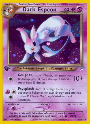Dark Espeon - 1st Edition Holofoil Neo Destiny - Holo Rare