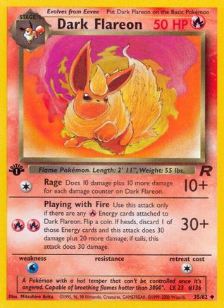 Dark Flareon 035 - Unlimited Team Rocket - Uncommon