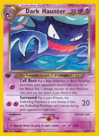 Dark Haunter 036 - 1st Edition Neo Destiny - Uncommon
