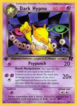 Dark Hypno (26) (26) 026 - 1st Edition Team Rocket - Rare