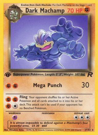 Dark Machamp (27) (27) 027 - 1st Edition Team Rocket - Rare