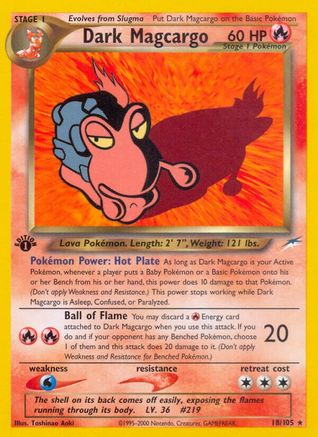 Dark Magcargo 018 - 1st Edition Neo Destiny - Rare