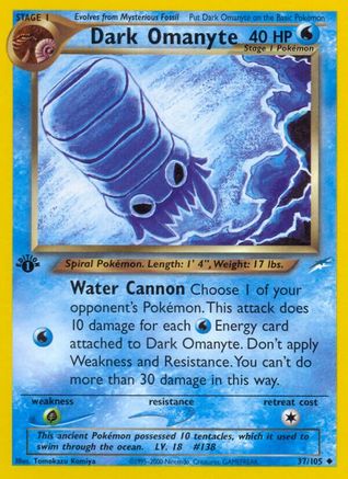 Dark Omanyte 037 - Unlimited Neo Destiny - Uncommon