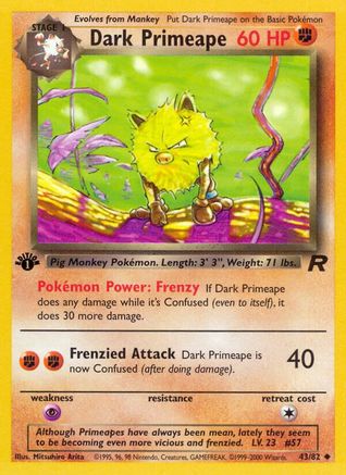 Dark Primeape 043 - 1st Edition Team Rocket - Uncommon