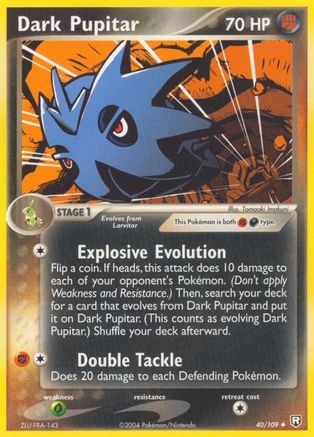 Dark Pupitar 040/109 - Reverse Holofoil Team Rocket Returns - Uncommon