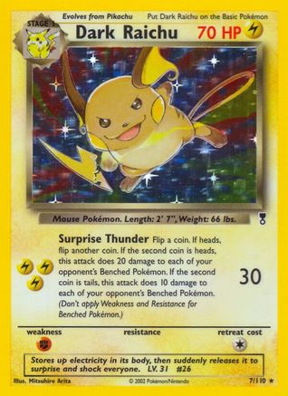 Dark Raichu - Reverse Holofoil Legendary Collection - Holo Rare