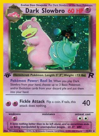 Dark Slowbro (12) (12) 012 - 1st Edition Holofoil Team Rocket - Holo Rare