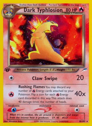Dark Typhlosion 010 - Unlimited Holofoil Neo Destiny - Holo Rare