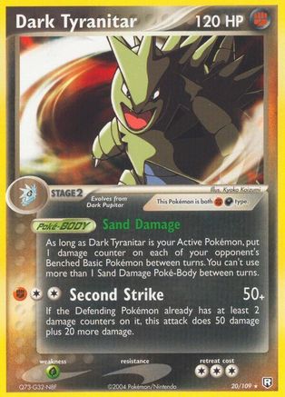 Dark Tyranitar 020/109 - Reverse Holofoil Team Rocket Returns - Rare