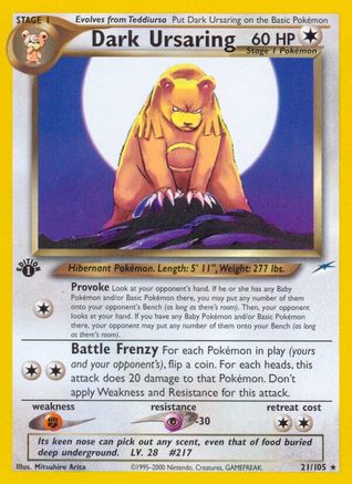 Dark Ursaring/105 - 1st Edition Neo Destiny - Rare