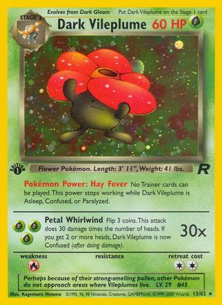Dark Vileplume (13) (13) 013 - 1st Edition Holofoil Team Rocket - Holo Rare