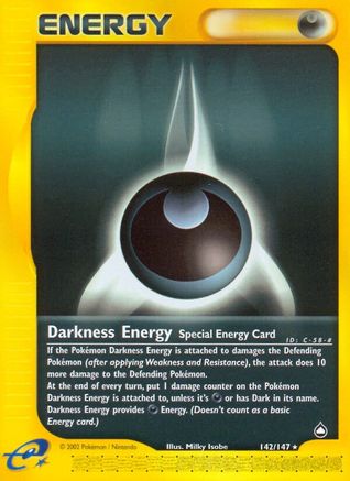 Darkness Energy - Reverse Holofoil Aquapolis - Rare