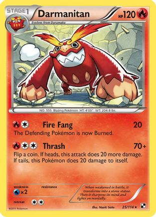 Darmanitan - Reverse Holofoil Black and White - Rare