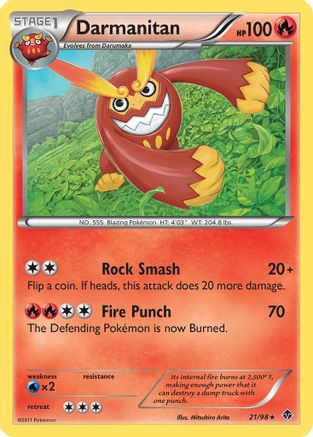Darmanitan - Reverse Holofoil Emerging Powers - Rare