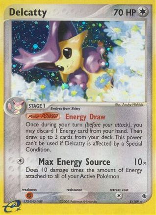 Delcatty 005/109 - Reverse Holofoil Ruby and Sapphire - Holo Rare