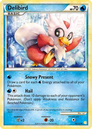 Delibird 039 - Reverse Holofoil HeartGold SoulSilver - Uncommon