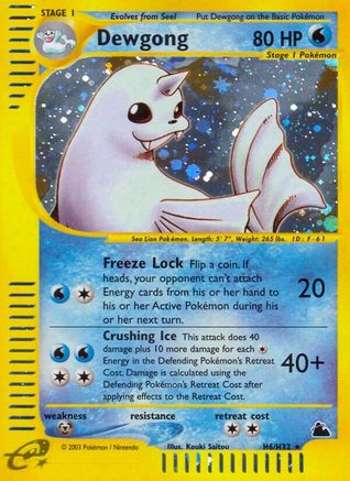 Dewgong (H6) - Holofoil Skyridge - Holo Rare