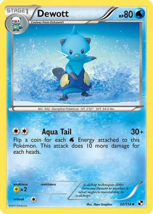 Dewott (30) Black and White - Uncommon