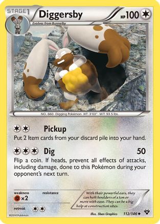 Diggersby - Reverse Holofoil XY Base Set - Uncommon