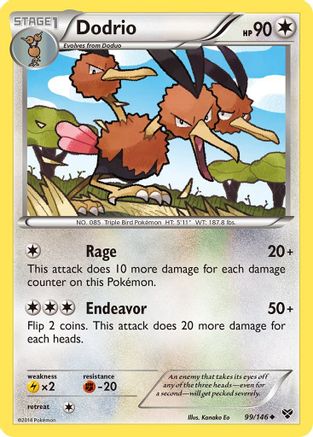 Dodrio - Reverse Holofoil XY Base Set - Uncommon