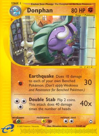 Donphan Aquapolis - Rare