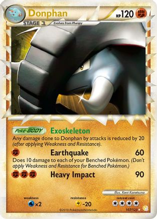 Donphan (Prime) 107 - Holofoil HeartGold SoulSilver - Ultra Rare