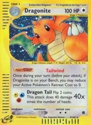 Dragonite (9) - Holofoil Expedition - Holo Rare