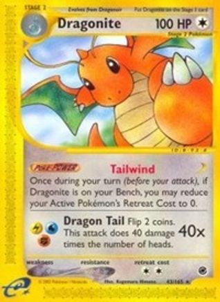 Dragonite (43) - Reverse Holofoil Expedition - Rare